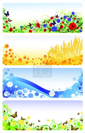 Illustration for Seasons, colorful vector illustration - Royalty Free Image