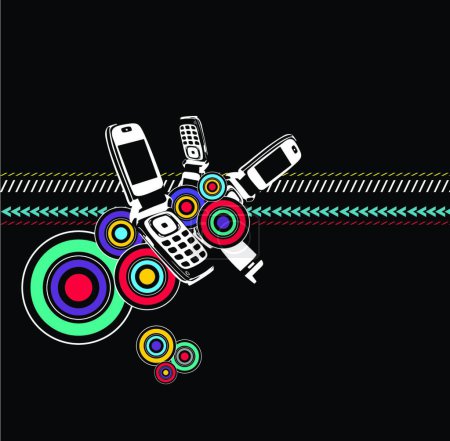 Illustration for "Grunge mobile phone art" - Royalty Free Image