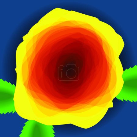 Illustration for Honey rose, vector illustration simple design - Royalty Free Image