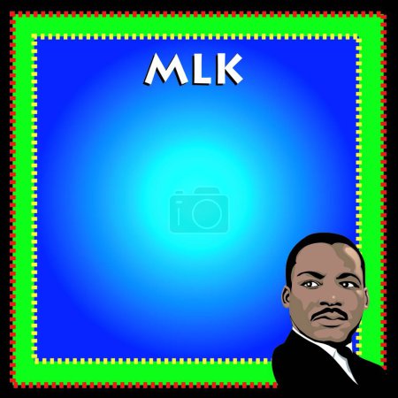 Téléchargez les illustrations : Martin Luther King Affiche, illustration vectorielle design simple - en licence libre de droit