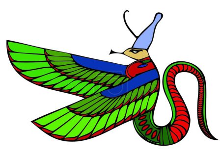 Illustration for Egyptian demon, vector illustration simple design - Royalty Free Image
