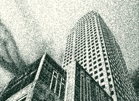 Illustration for Grunge tower modern vector illustration - Royalty Free Image