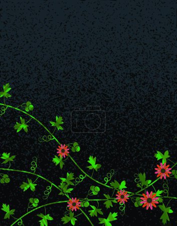 Illustration for Color vector template design with flowers - Royalty Free Image