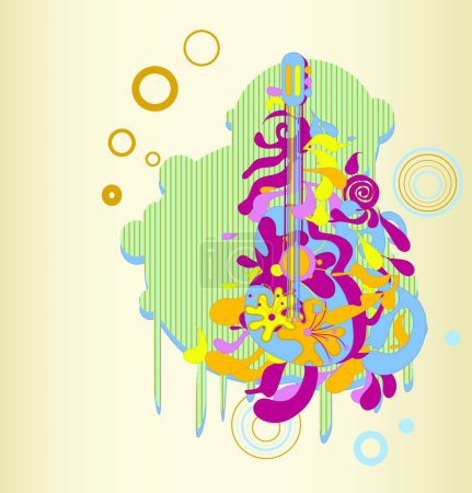 Illustration for Abstract Guitar Background  vector illustration - Royalty Free Image