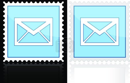 Photo for "Icon e-mail blue on a white background, vector illustration" - Royalty Free Image