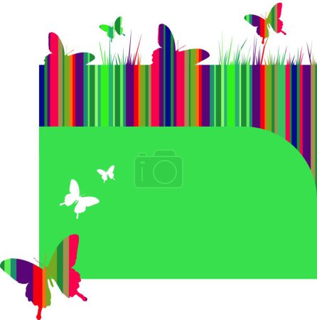 Téléchargez les illustrations : Illustration vectorielle de fond papillons - en licence libre de droit