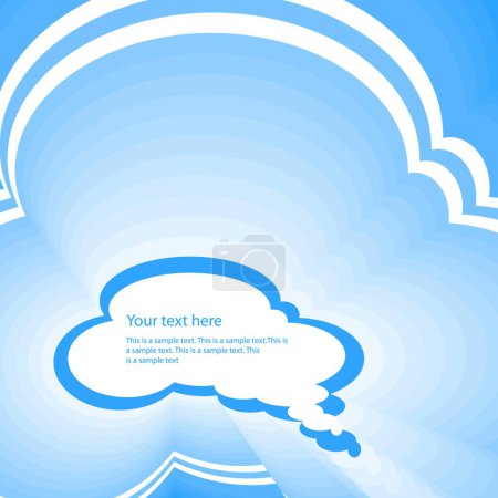 Illustration for Cloud balloon  vector illustration - Royalty Free Image