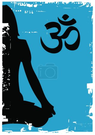 Illustration for Yoga web icon, vector illustration - Royalty Free Image