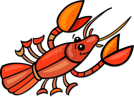 Illustration for Crayfish, graphic vector illustration - Royalty Free Image