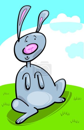 Illustration for Surprised rabbit, graphic vector illustration - Royalty Free Image