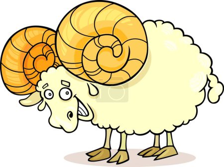 Illustration for Funny ram, graphic vector illustration - Royalty Free Image