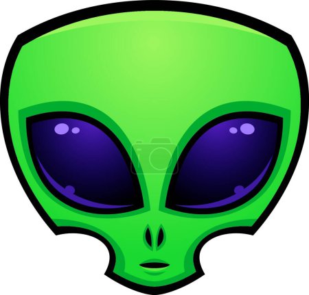 Ilustración de Ilustración alienígena verde. concepto de OVNI - Imagen libre de derechos