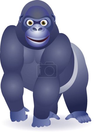 Ilustración de Dibujos animados gorila vector moderno ilustración - Imagen libre de derechos