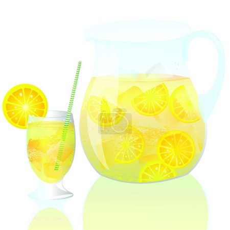 Téléchargez les illustrations : Illustration vectorielle moderne de limonade - en licence libre de droit