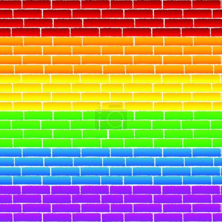 Illustration for Rainbow wall vector illustration - Royalty Free Image