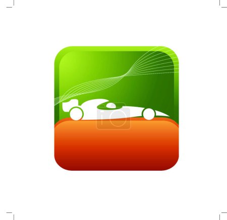 Téléchargez les illustrations : Icône de voiture illustration vectorielle - en licence libre de droit