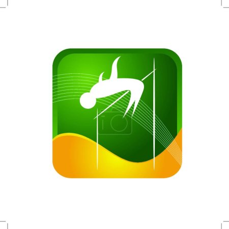 Illustration for "High jump icon  vector illustration - Royalty Free Image