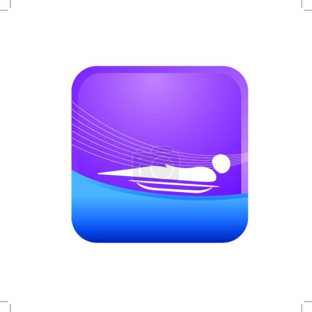 Illustration for Swimming, colored vector illustration - Royalty Free Image