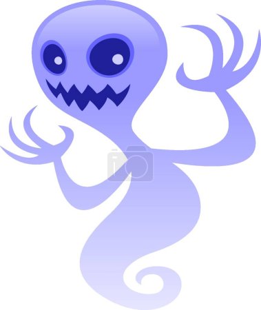 Illustration for Grinning Ghost, colorful vector illustration - Royalty Free Image