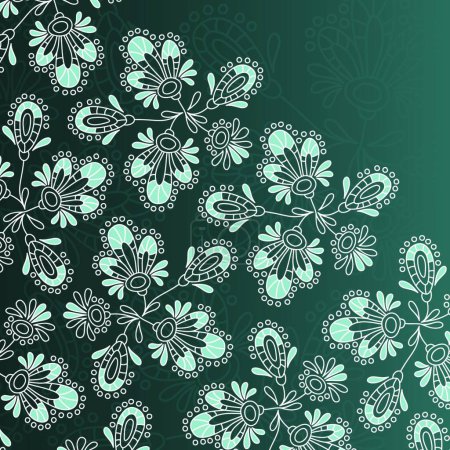 Illustration for Beautiful flowers background, vector illustration - Royalty Free Image