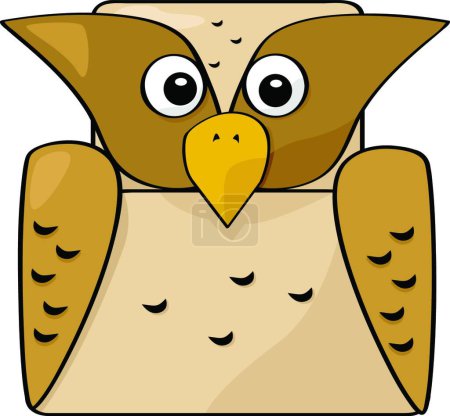 Illustration for Cartoon owl, web simple illustration - Royalty Free Image