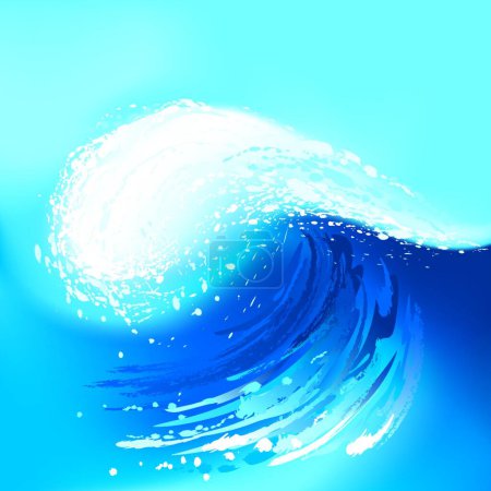 Illustration for Big Wave  vector illustration - Royalty Free Image