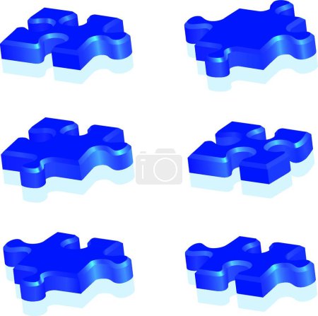 Illustration for Jigsaw icon, web simple illustration - Royalty Free Image