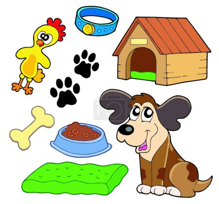 Téléchargez les illustrations : Illustration vectorielle collection chiens - en licence libre de droit