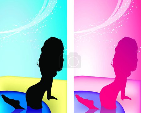 Illustration for Girl Pool, graphic vector illustration - Royalty Free Image