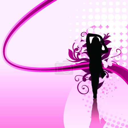 Illustration for Girl Swirl  vector illustration - Royalty Free Image