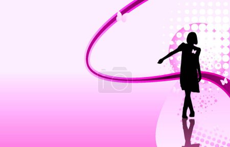 Illustration for Girl Crossing Legs, graphic vector illustration - Royalty Free Image