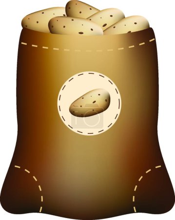 Illustration for Potato Sack, simple vector illustration - Royalty Free Image