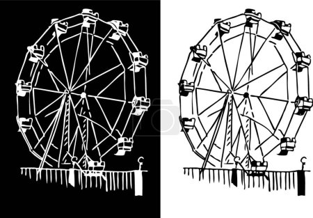 Illustration for Ferris Wheel , graphic vector illustration - Royalty Free Image