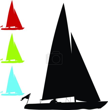 Illustration for Boat web icon vector illustration - Royalty Free Image