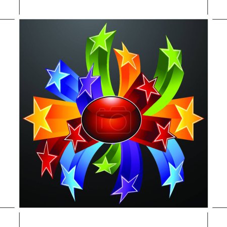 Ilustración de Star Explosion Icon, ilustración vectorial - Imagen libre de derechos