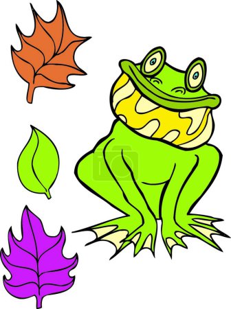 Illustration for Frog, simple vector illustration - Royalty Free Image