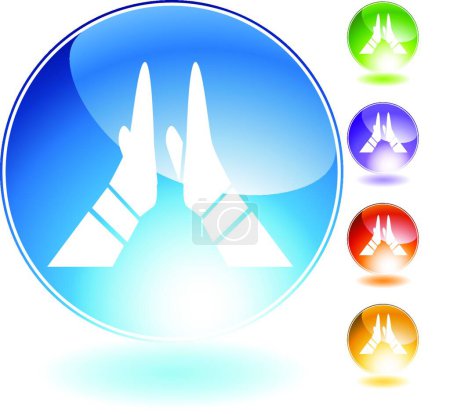 Ilustración de High Five Crystal Icon, ilustración vectorial - Imagen libre de derechos