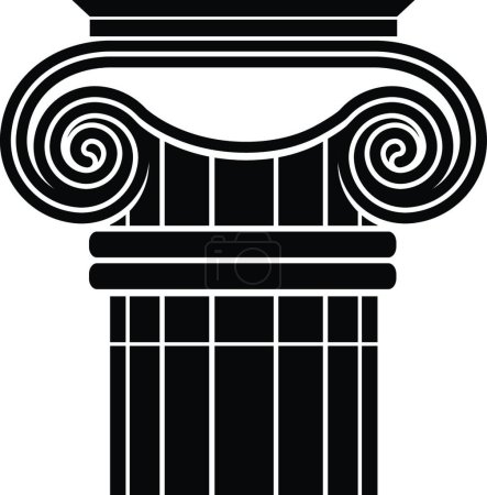 Illustration for Ionic Column, colored vector illustration - Royalty Free Image