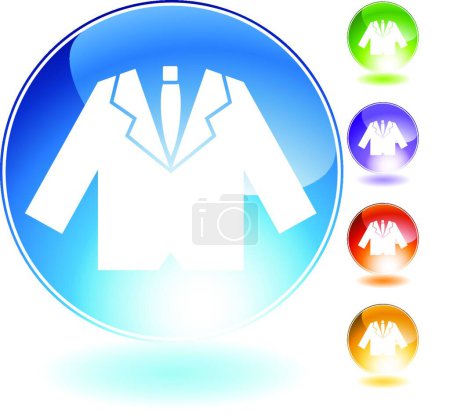 Illustration for Jacket and Tie, colored vector illustration - Royalty Free Image