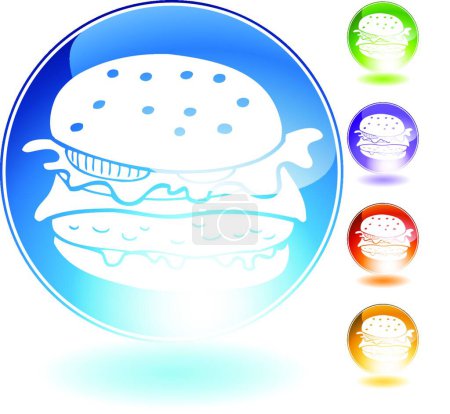 Ilustración de Icono de la hamburguesa, ilustración del vector - Imagen libre de derechos