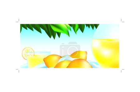 Téléchargez les illustrations : Délicieuse limonade, illustration vectorielle simple - en licence libre de droit