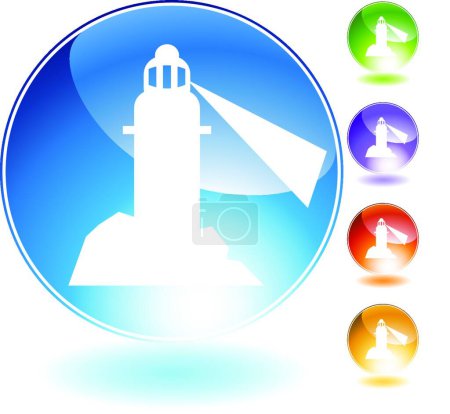 Illustration for Lighthouse, colorful vector illustration - Royalty Free Image