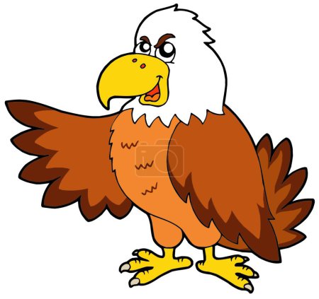 Illustration for Cartoon eagle vector illustration - Royalty Free Image