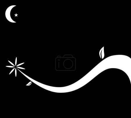 Illustration for Branch at night, simple vector illustration - Royalty Free Image