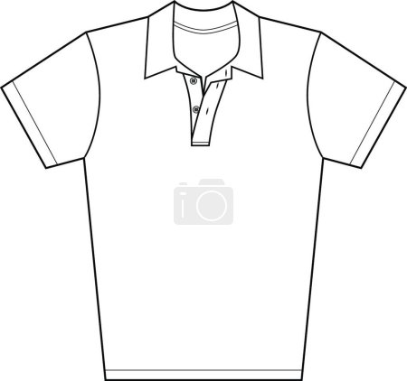 Illustration for Polo Shirt, simple vector illustration - Royalty Free Image