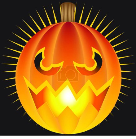 Illustration for Evil pumpkin, graphic vector illustration - Royalty Free Image