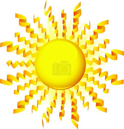 Téléchargez les illustrations : Illustration graphique créative du soleil, concept météo - en licence libre de droit