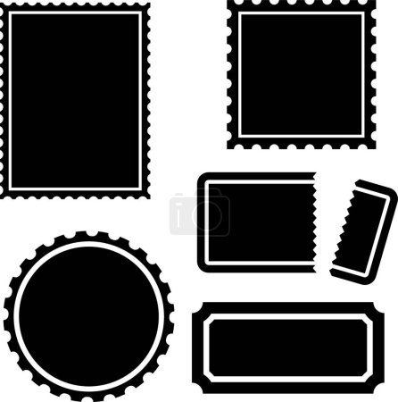 Illustration for Stamp Set vector illustration - Royalty Free Image