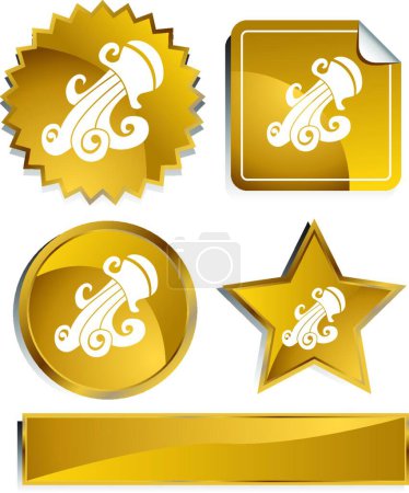 Illustration for Air gold statin, graphic vector illustration - Royalty Free Image