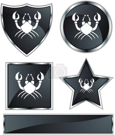 Illustration for Black badges, simple vector illustration - Royalty Free Image